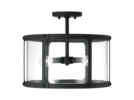 Brennen 3-Light Semi Flush Mount Hot on Sale