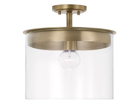 Mason 1-Light Semi Flush Mount For Discount