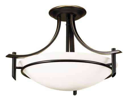 Yorkshire 3-Light Semi Flush Mount Discount