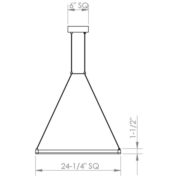 Stix Square 24  LED Pendant on Sale