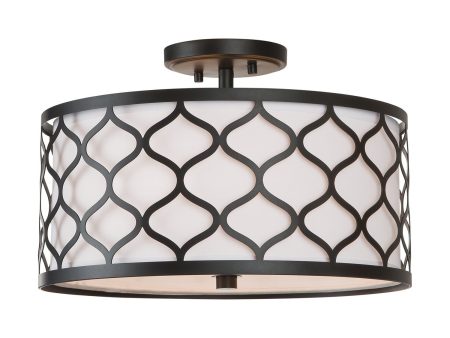 Felicia 3-Light Semi Flush Mount Discount