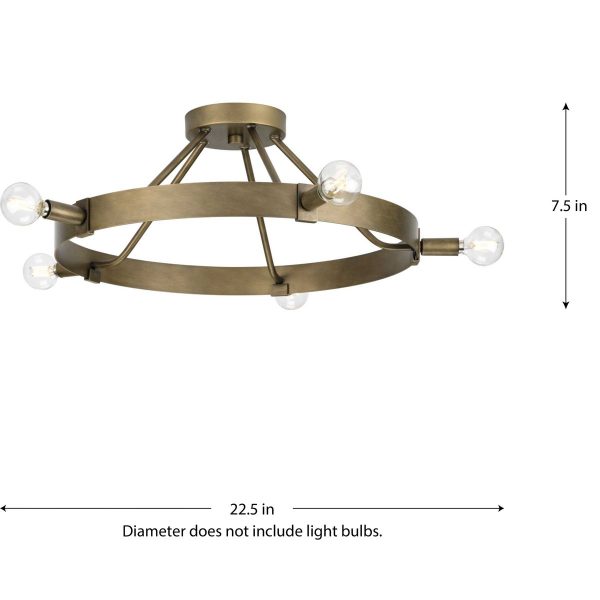 Breckenridge 5-Light Close-to-Ceiling Online now