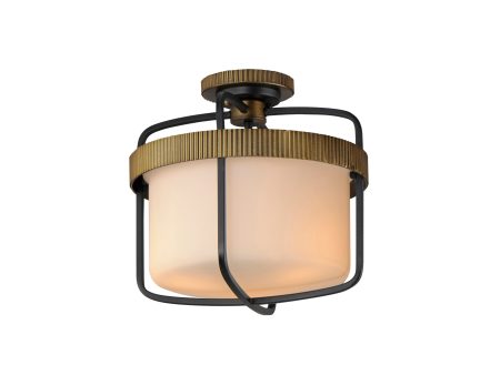 Ruffles 3-Light Semi Flush Mount Cheap