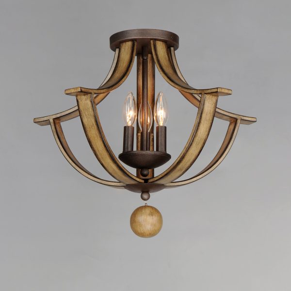 Basque 3-Light Semi-Flush Mount Online Sale