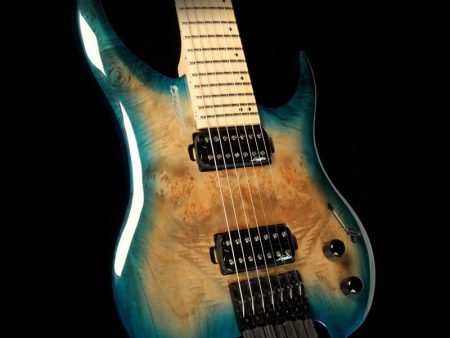 Legator Ghost GHB7 Standard 7-String Aqua Burst Burl For Cheap