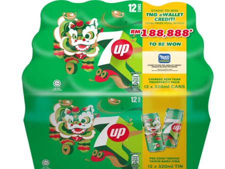 7 Up Carbonated Drink Can 320ml x 12 Fashion